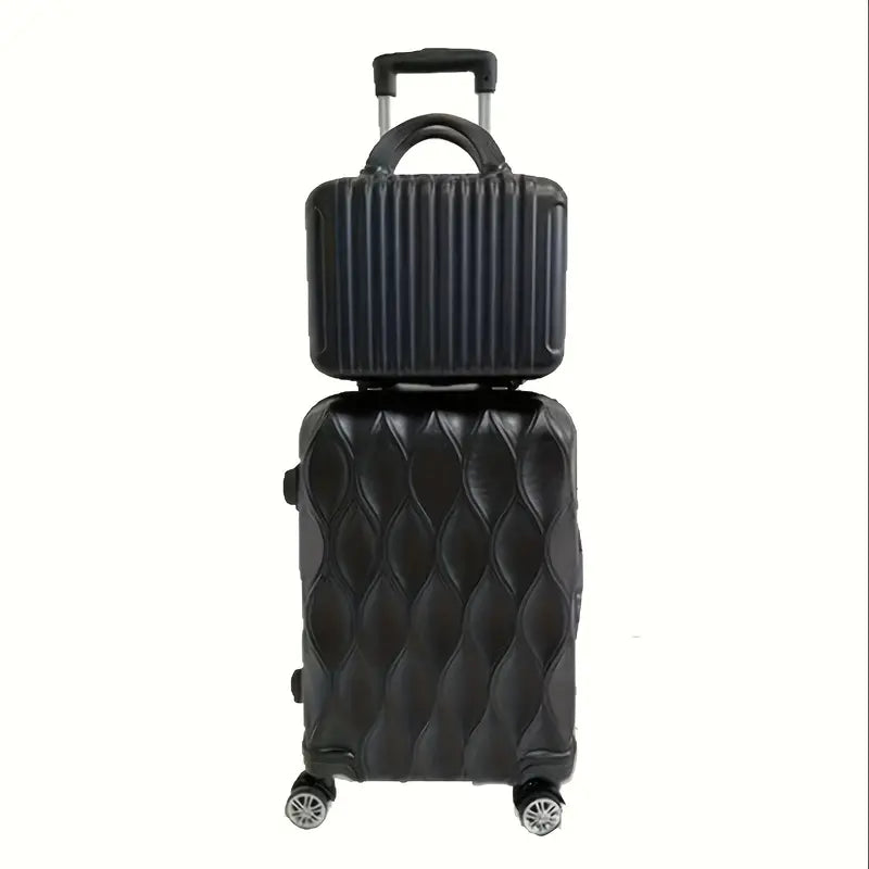 2Pcs Trendy Embossed Suitcase Set