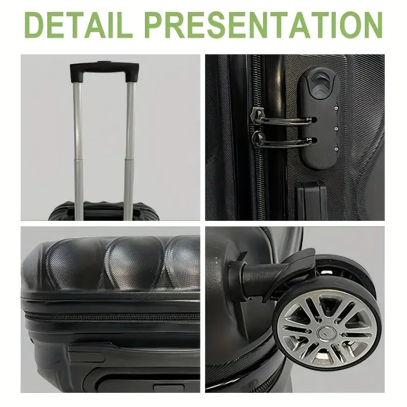 2Pcs Trendy Embossed Suitcase Set